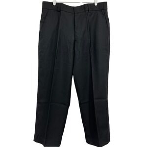 NWT Image First Men Flat Front Straight Leg Black Casual Work Pants 38x28